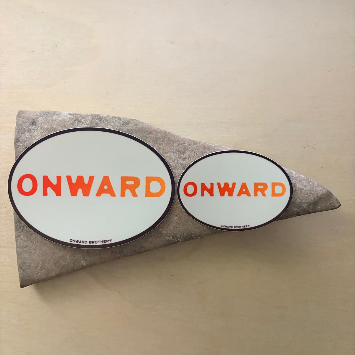 "ONWARD" Oval Sticker - 4" x 3" (large)