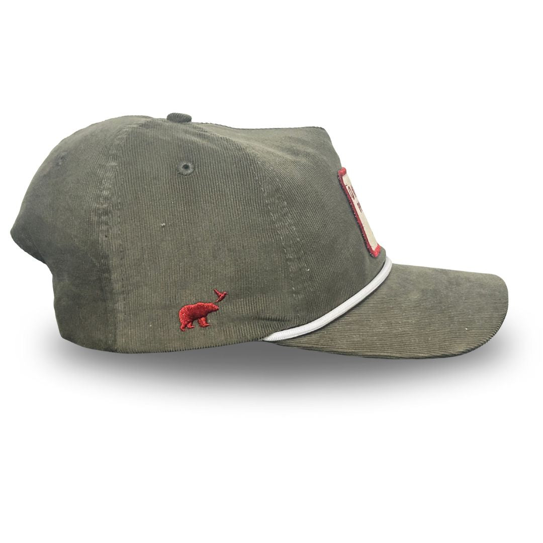 Cactus Corduroy Snapback - Grey Green