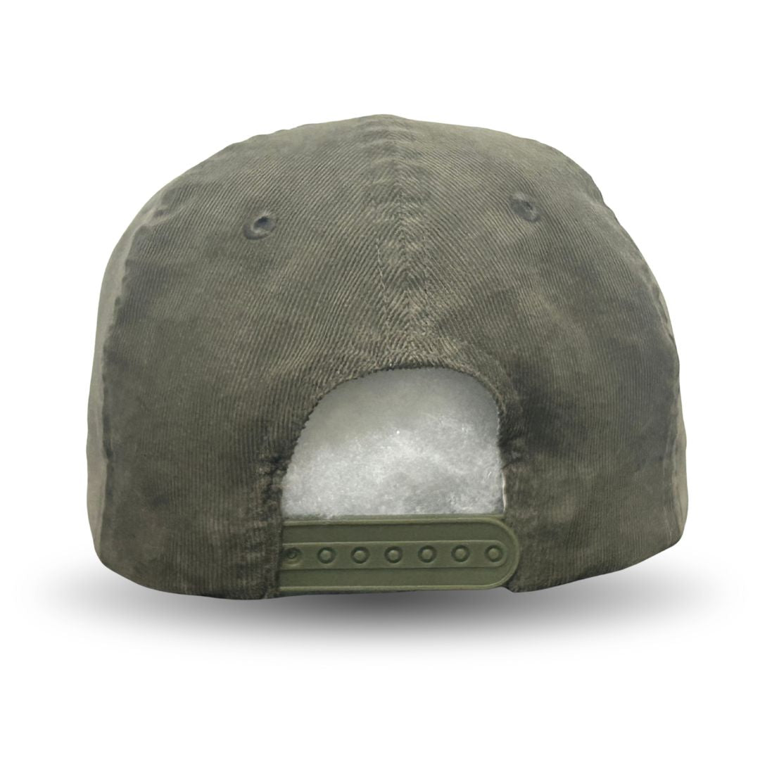 Cactus Corduroy Snapback - Grey Green