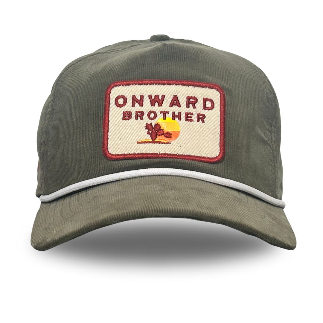 Cactus Corduroy Snapback - Grey Green