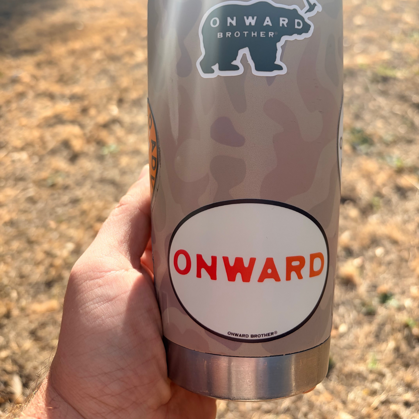"ONWARD" Oval Sticker - 3" x 2"
