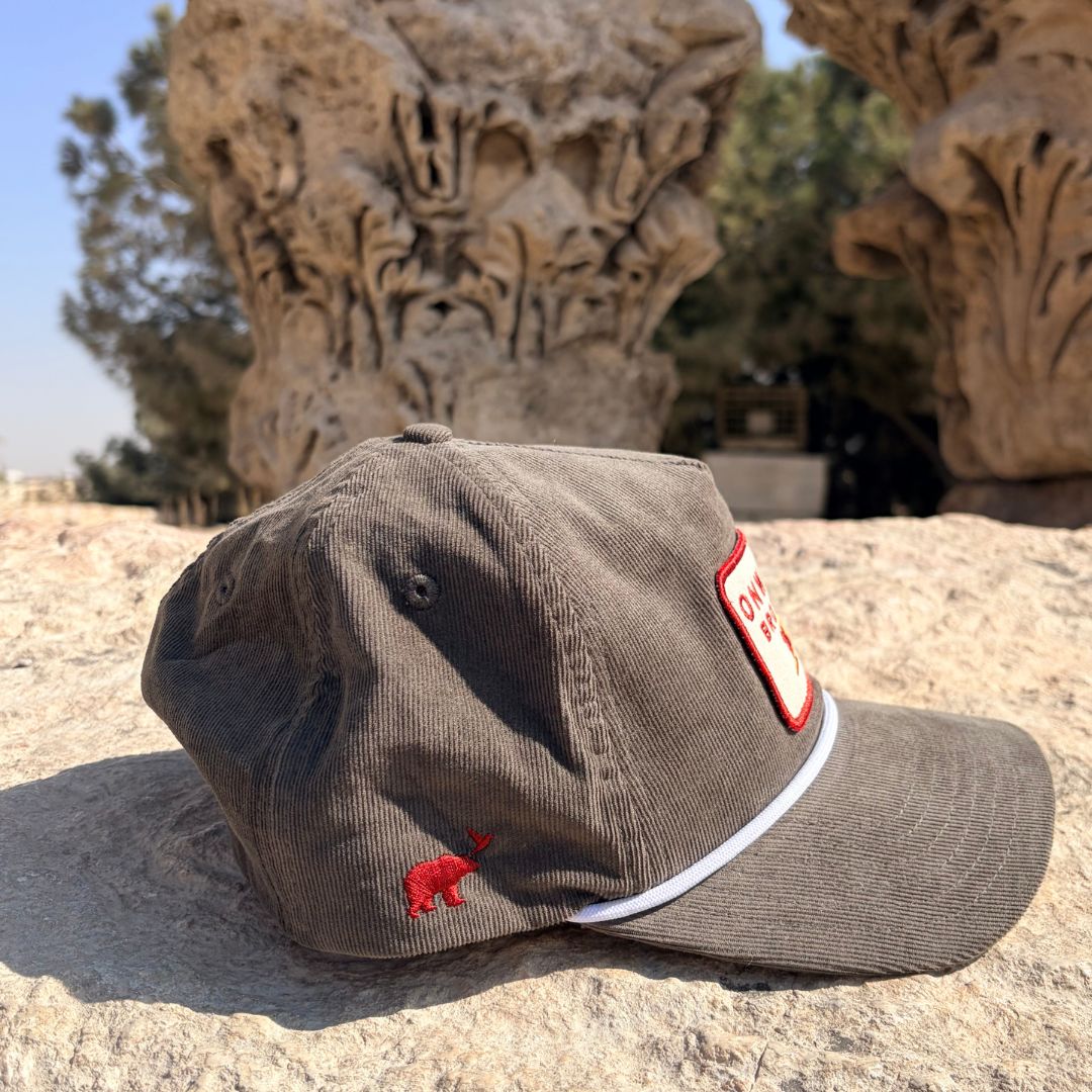 Cactus Corduroy Snapback - Grey Green