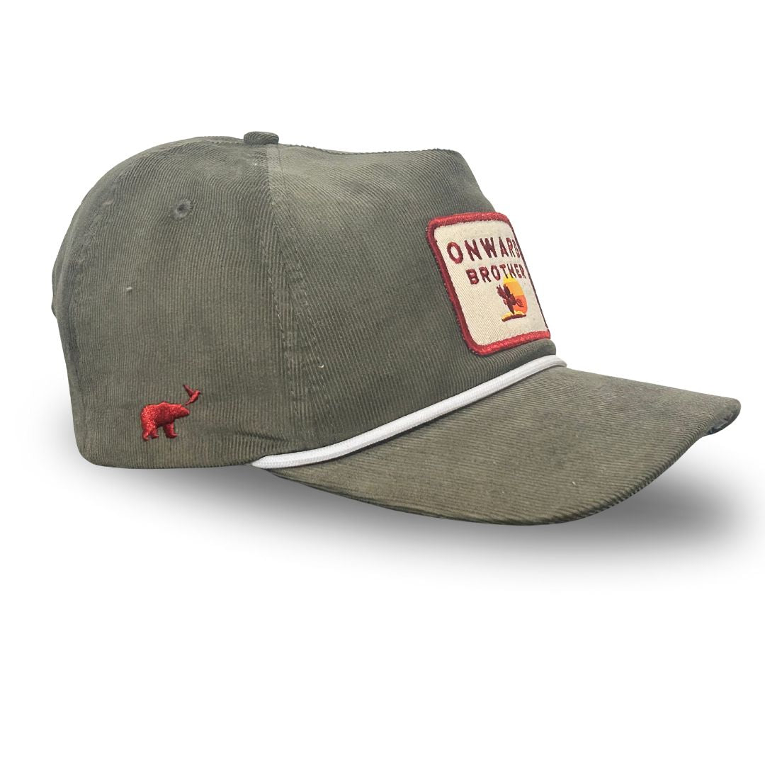 Cactus Corduroy Snapback - Grey Green