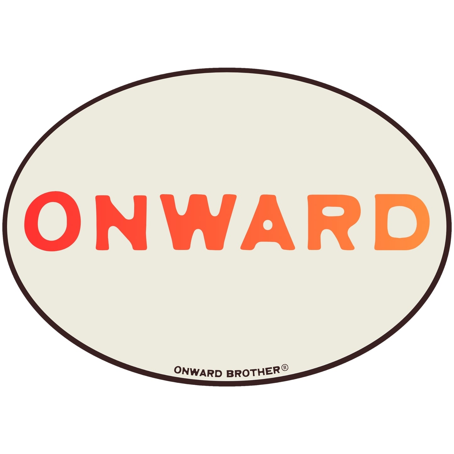 "ONWARD" Oval Sticker - 3" x 2"