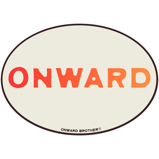 "ONWARD" Oval Sticker